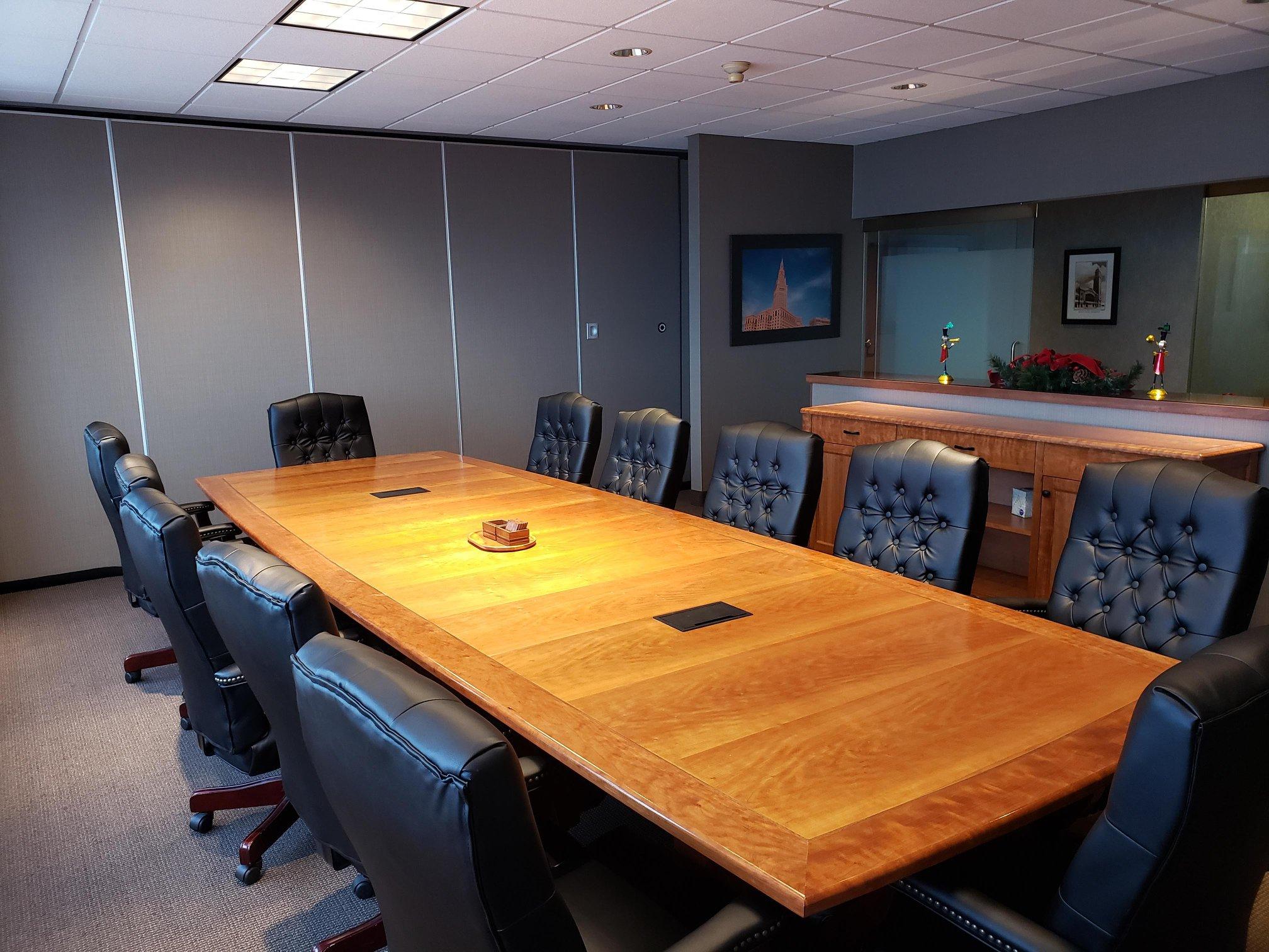 Main Conference Room at Law Offices of Cleveland — deposition suite on Public Square